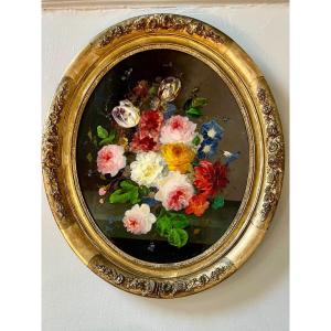 Paire De Bouquets De Fleurs Napoléon III