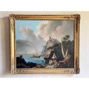 Paysage marin du XVIIIème siècle 