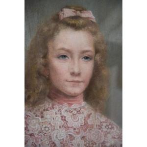 Portrait De Jeune Fille De La Belle Epoque