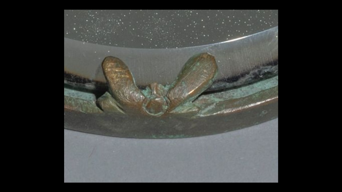 Armand Albert Rateau. Bronze Hand Mirror-photo-1