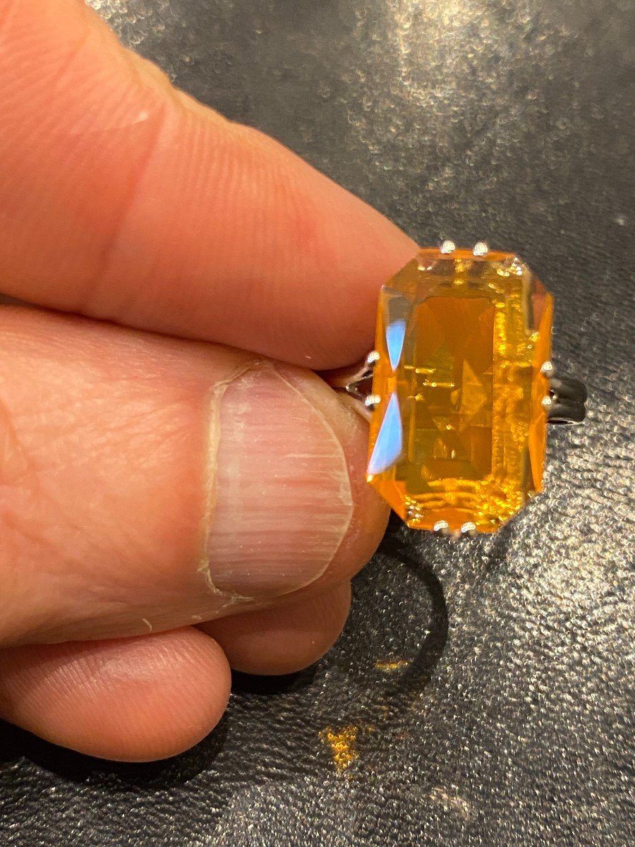 4.84 Carat Fire Opal Gold Ring-photo-2