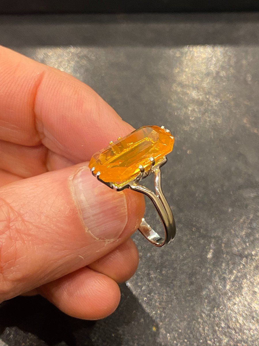 4.84 Carat Fire Opal Gold Ring-photo-4