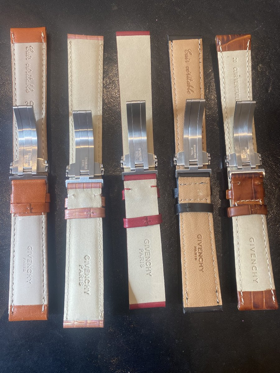 Lot de 250 bracelets montres 8 à 28mm Givenchy et Lanvin de haute qualité-photo-7