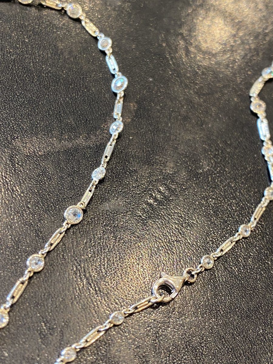 collier or vers 1950 avec 4 carats de diamants-photo-3