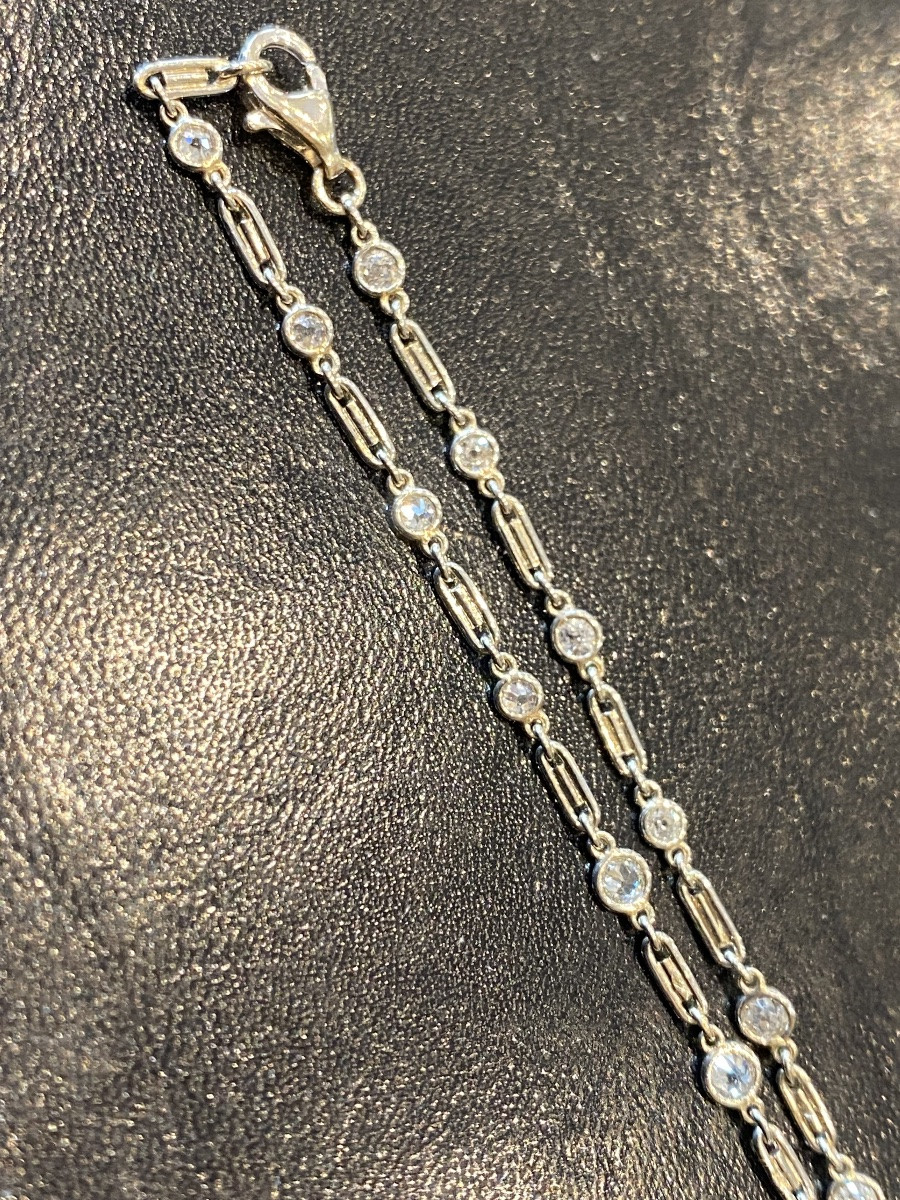 collier or vers 1950 avec 4 carats de diamants-photo-2