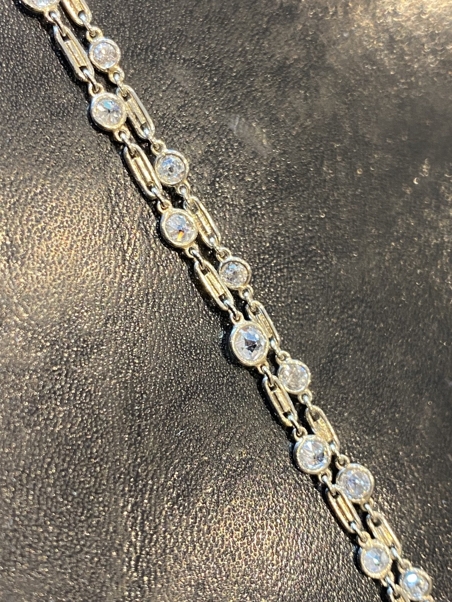 collier or vers 1950 avec 4 carats de diamants-photo-3