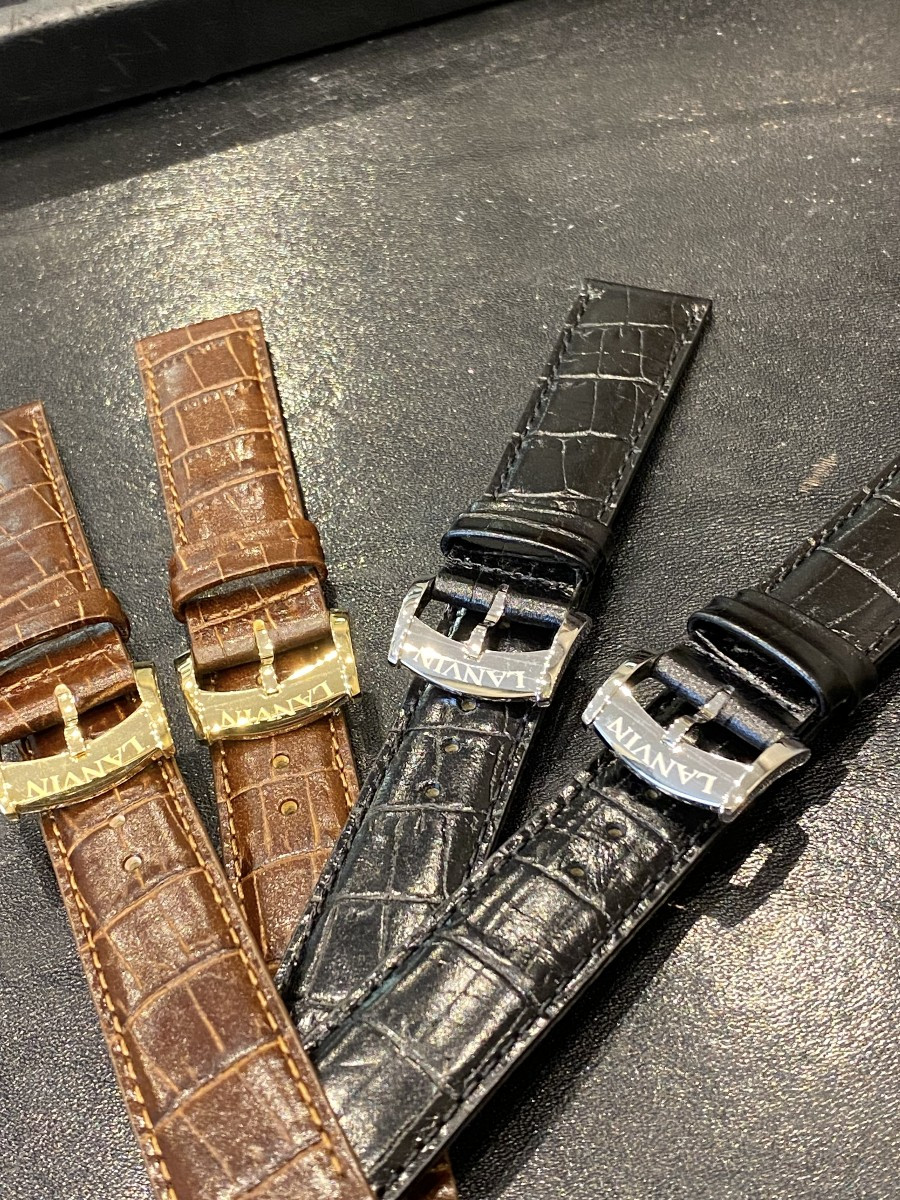 lot de 300  bracelets montres LANVIN  cuir 20 mm  haute qualité-photo-2