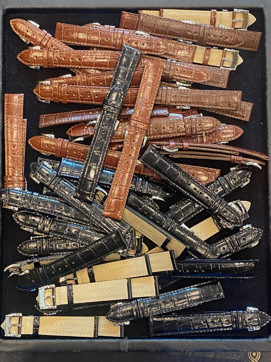 lot de 300  bracelets montres LANVIN  cuir 20 mm  haute qualité-photo-1