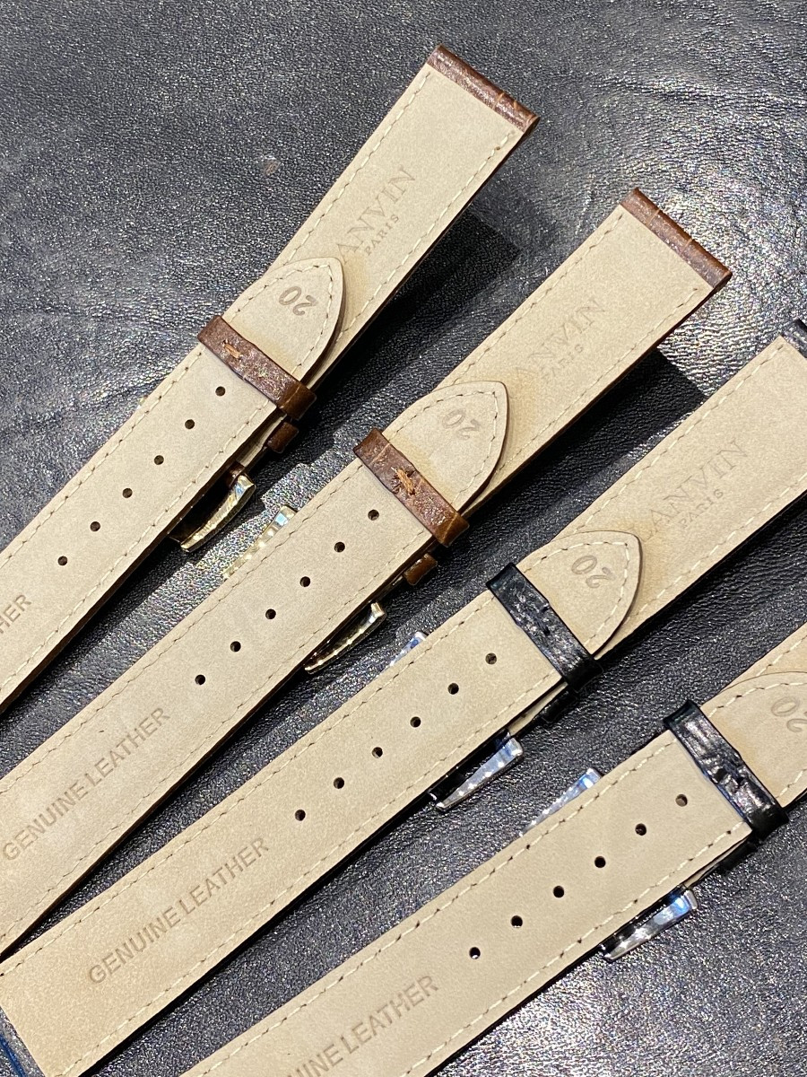lot de 300  bracelets montres LANVIN  cuir 20 mm  haute qualité