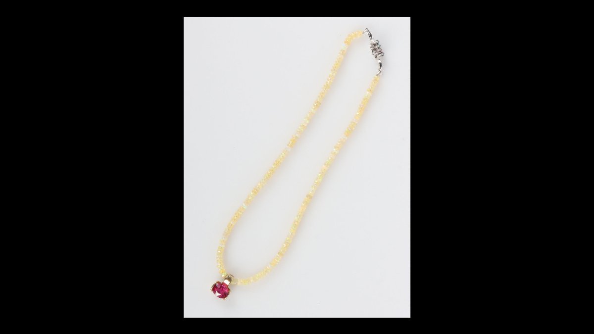 Necklace Of 27-carat Opal Pearls And 3.50-carat Rubies-photo-2