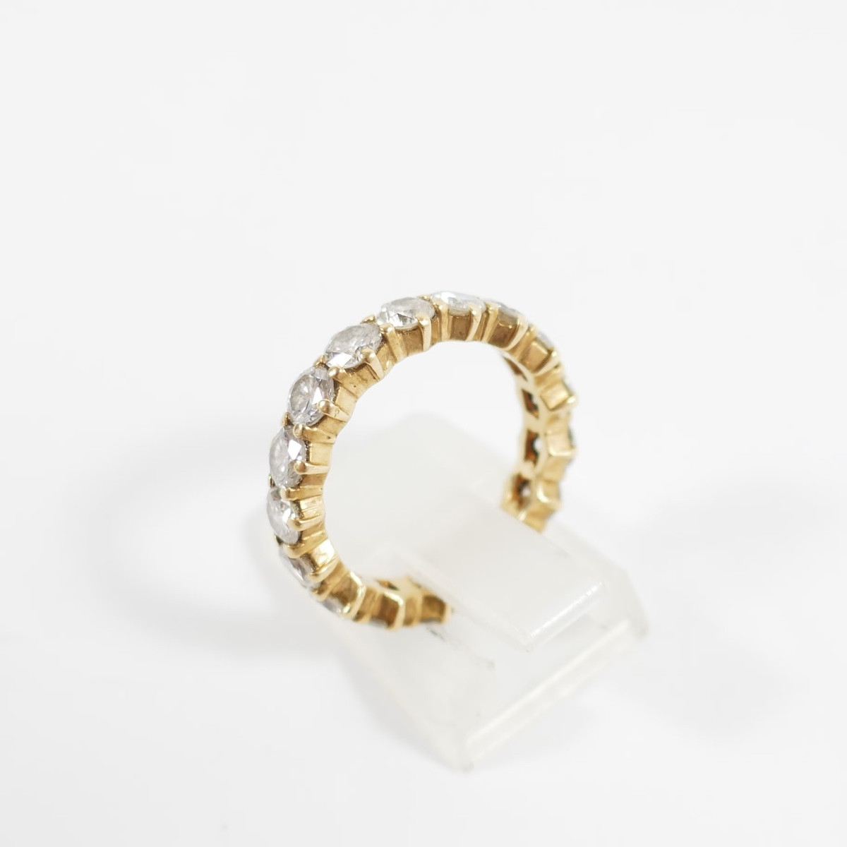 Alliance or 18 Cts 2,72 Cts de diamants tour complet-photo-3