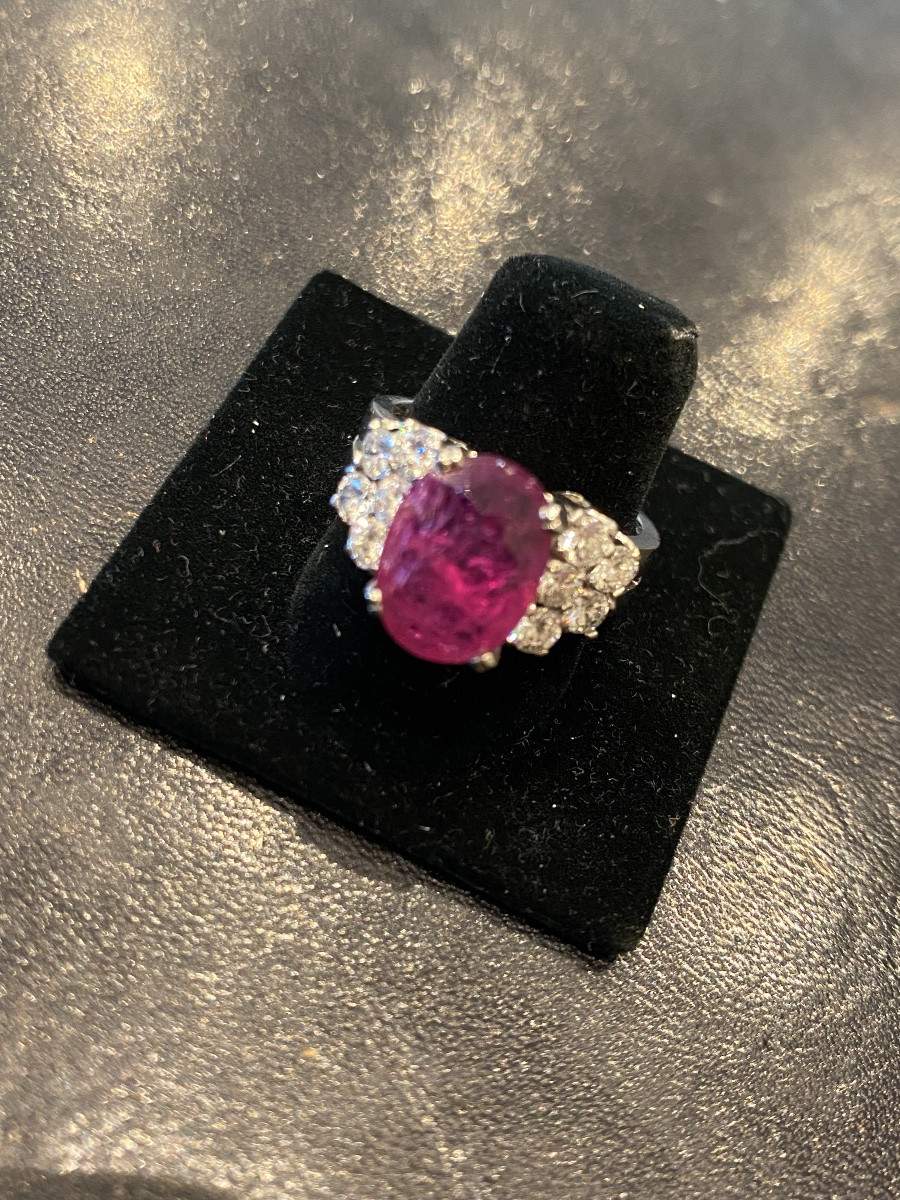 bague rubis 5,23 cts non chauffé certificat-photo-1