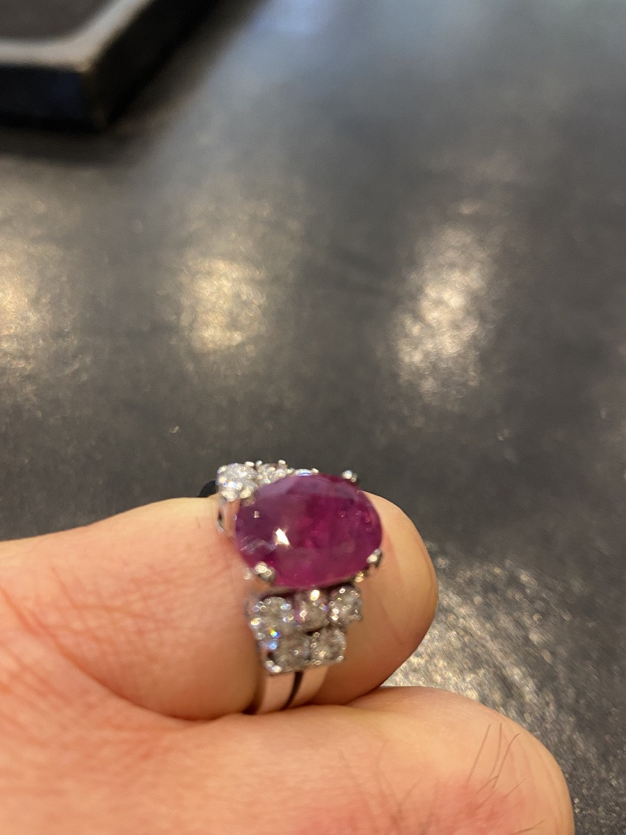 bague rubis 5,23 cts non chauffé certificat-photo-2