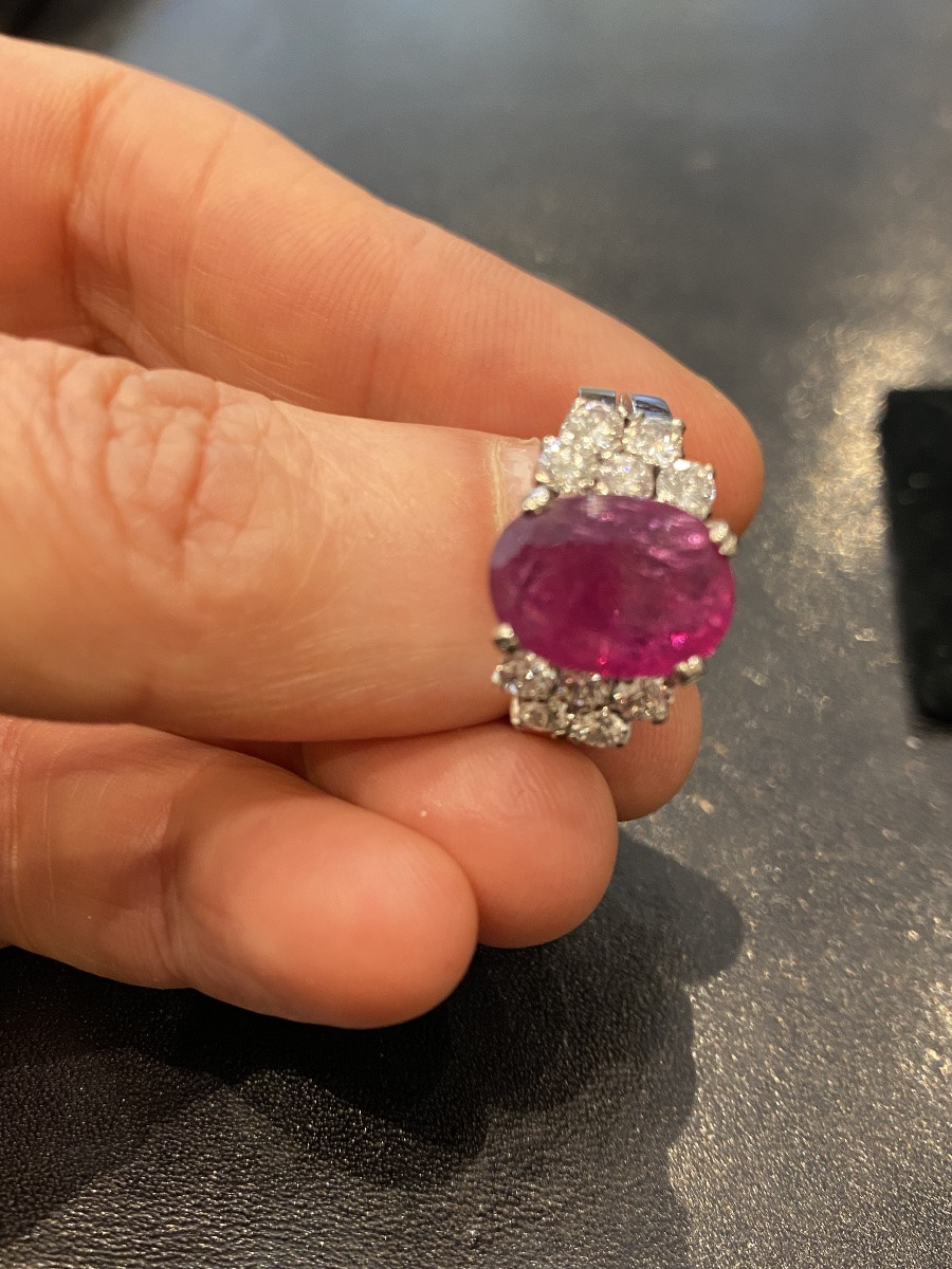 bague rubis 5,23 cts non chauffé certificat-photo-5