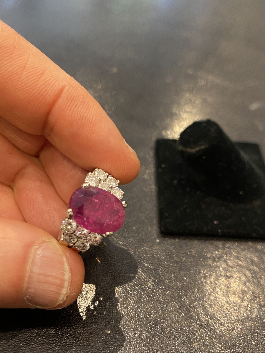 bague rubis 5,23 cts non chauffé certificat-photo-7