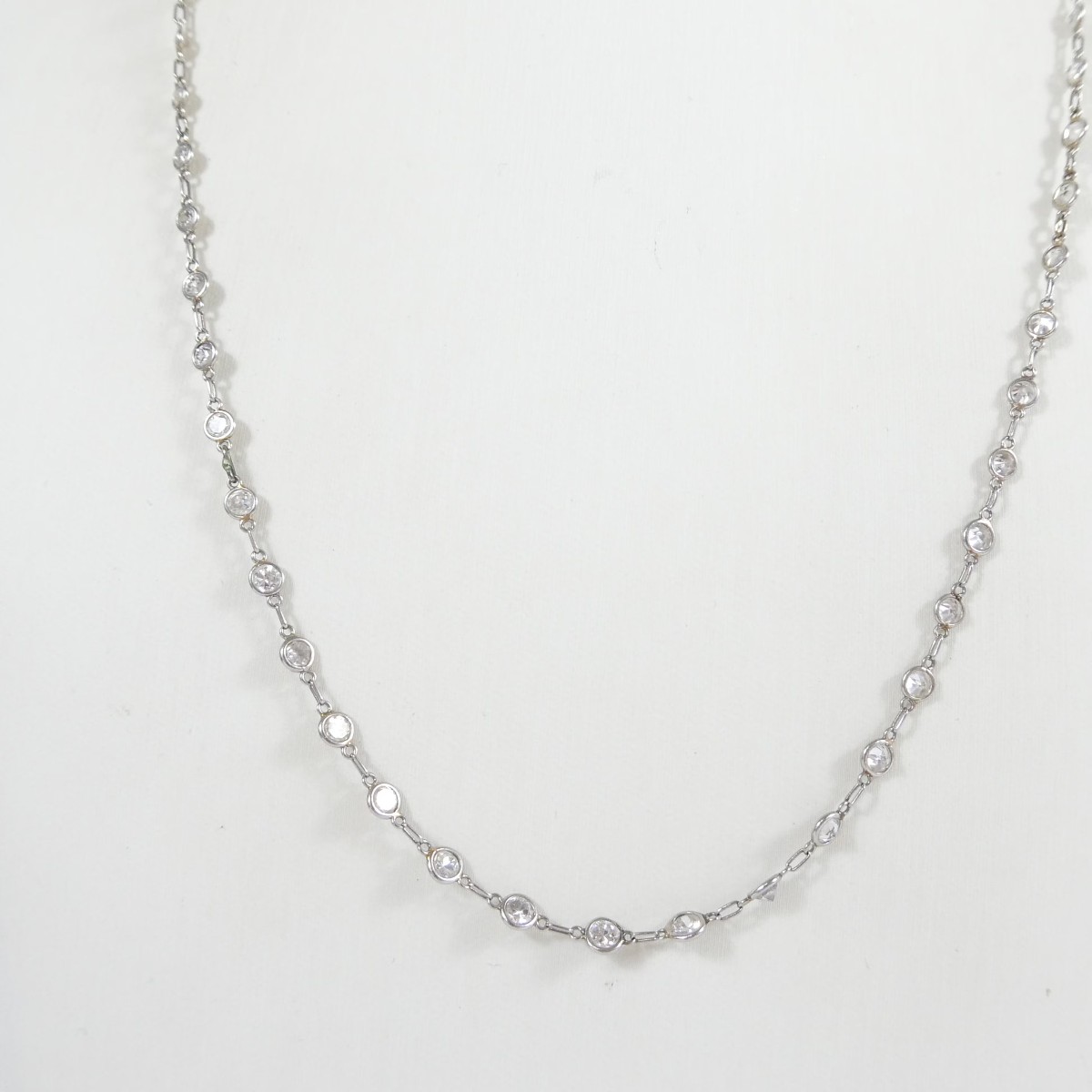 Necklace In Platinum And Diamonds 3.50 Carats-photo-2