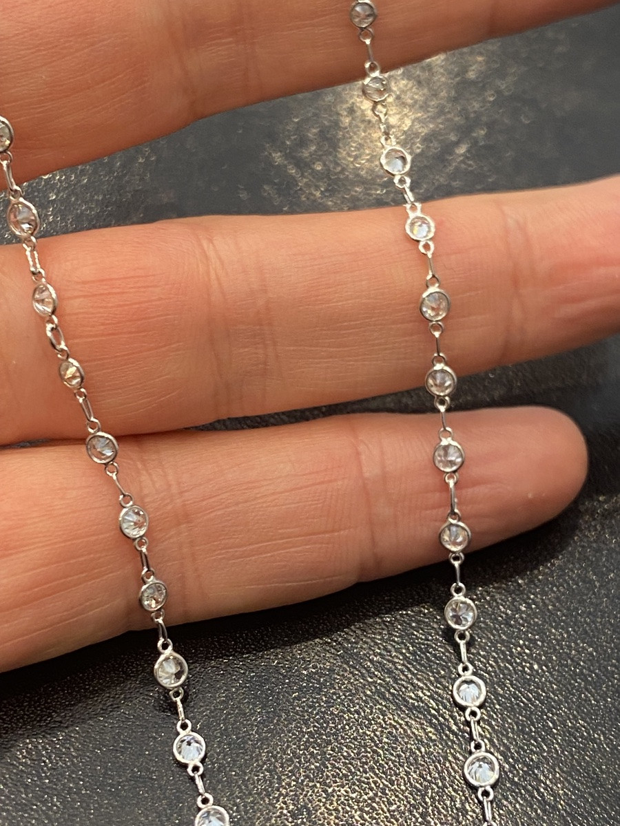Collier en platine et diamants 3,50 carats-photo-2