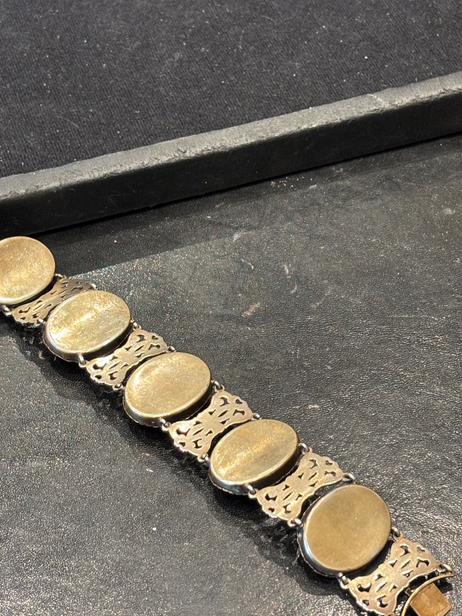 JULES WIESE  BRACELET en or 750/1000 et argent 800/1000 vers 1860-photo-4
