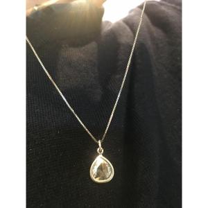 White Gold Pendant Centered With A 1.10 Ct Diamond