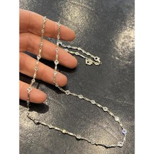 Gold Necklace Circa 1950 With 4 Carats Of Diamonds