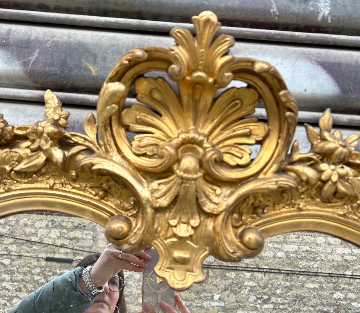 Louis XV Fireplace Mirror Ref5186 / 188x134 Cm-photo-2