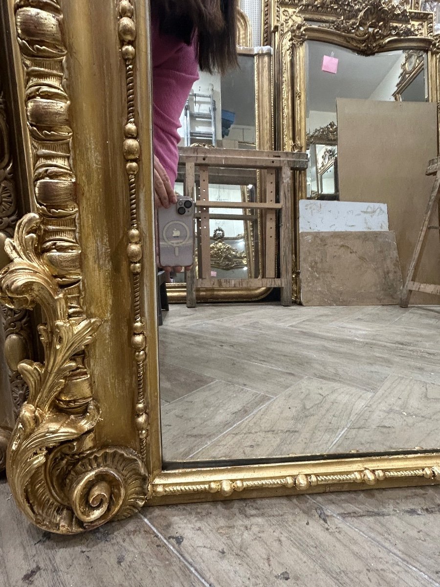 Large Louis XV Fireplace Mirror 120x207cm-photo-2