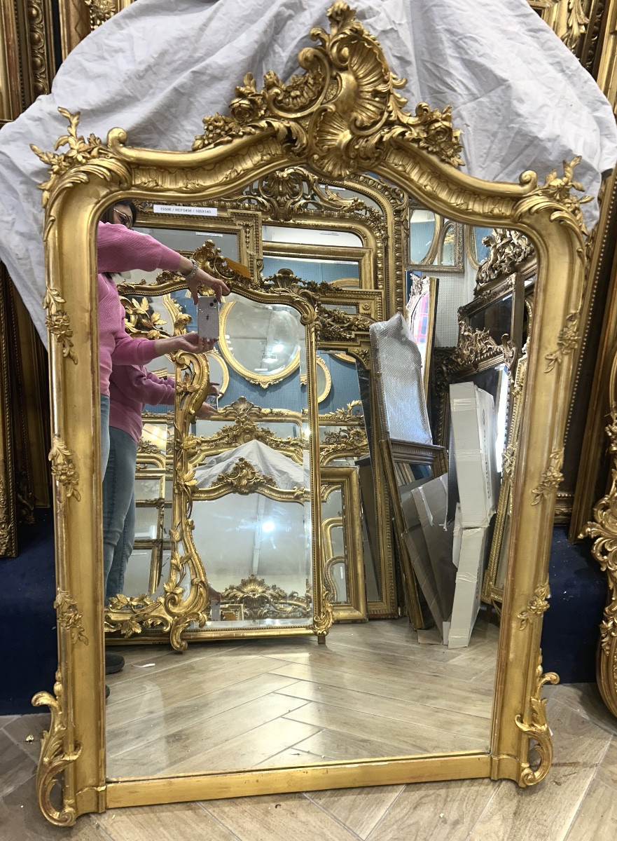 Miroir Louis XV Glace De Cheminée 105x145cm