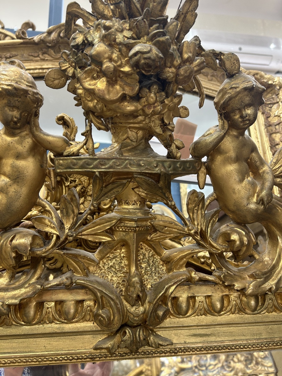 Louis XVI Angels Mirror 105x180 Cm-photo-2