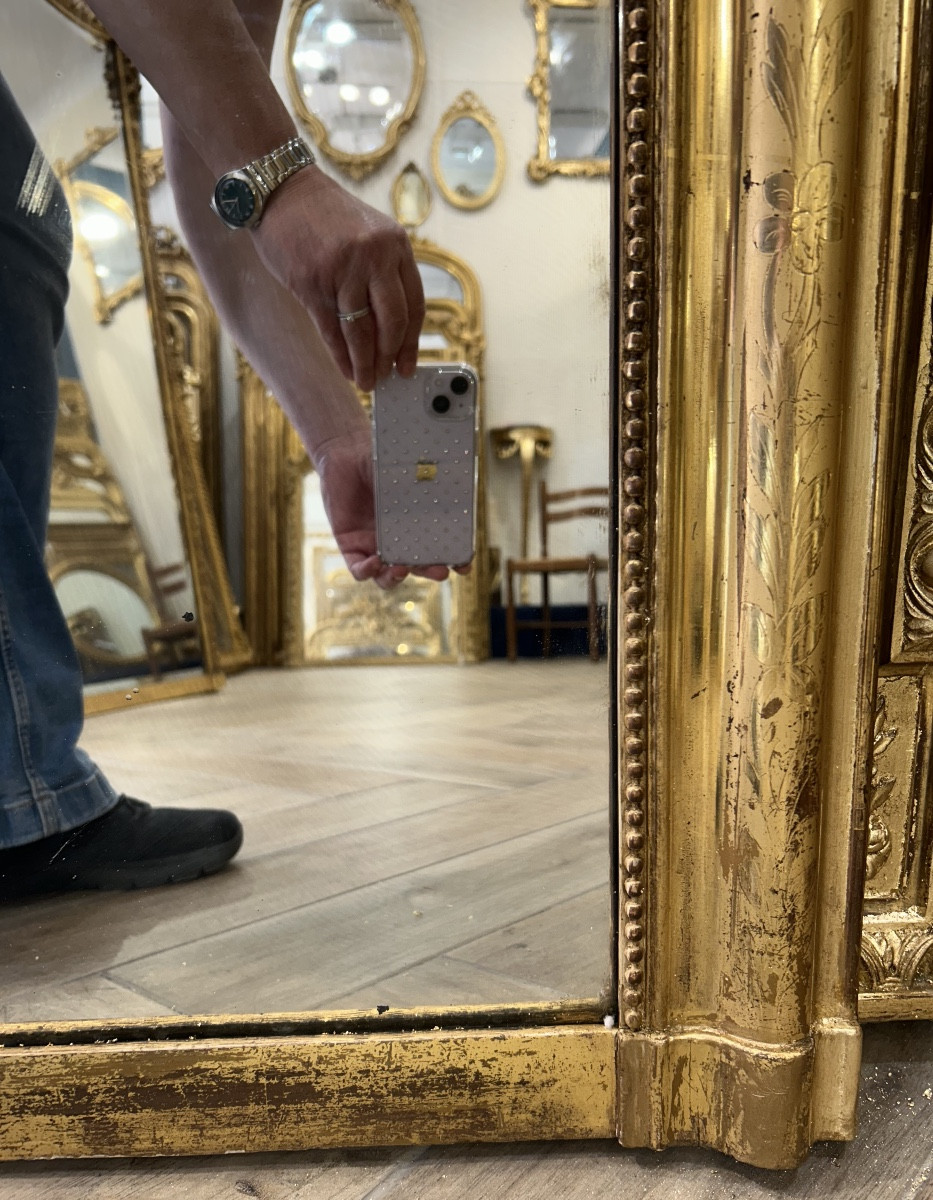 Miroir Louis Philippe Glace De Cheminée 90x130cm-photo-4