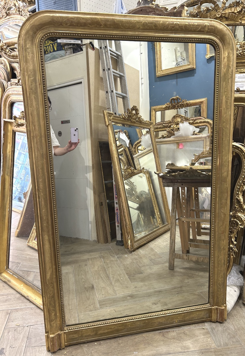 Miroir Louis Philippe , glace de cheminée 108x172cm