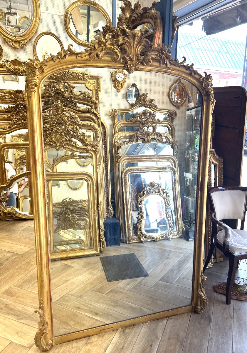 Miroir Louis XV , glace de cheminée 127x193cm