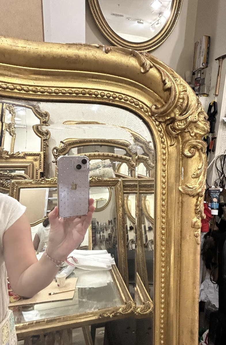 Louis XV Mirror, Beveled Glass 140x193 Cm -photo-3