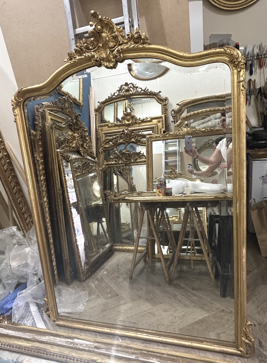 Louis XV Mirror, Beveled Glass 140x193 Cm 