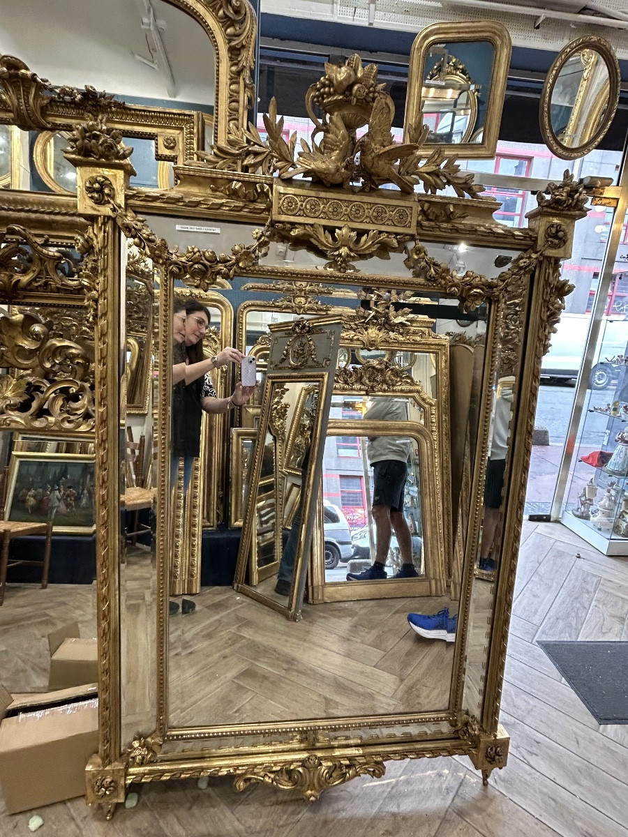 Miroir facette Louis XVI ref5495/ 127x197cm