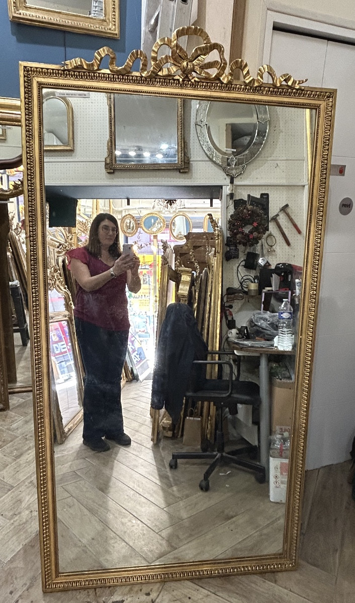 Louis XVI Mirror With Antique Glass 100x194 Cm