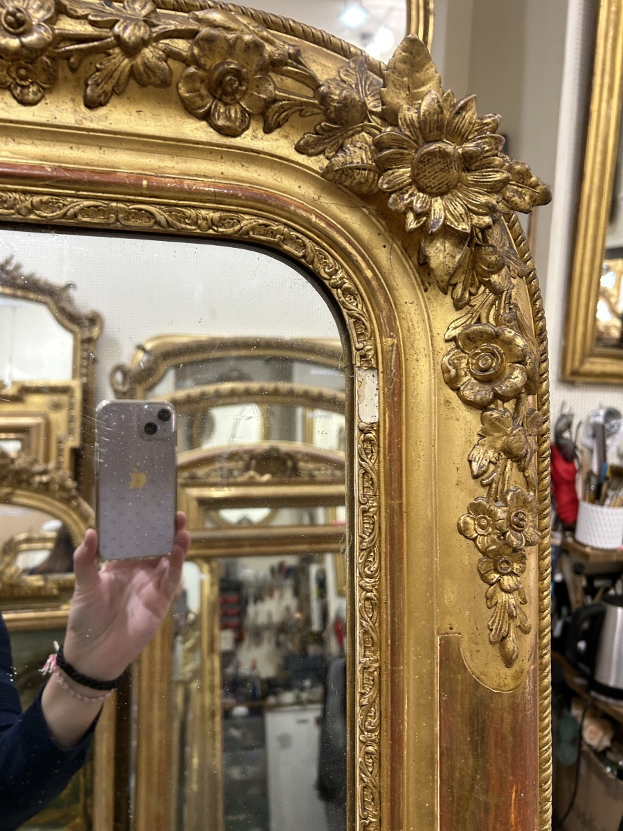 Miroir restauration de cheminée 120x180cm glace au mercure -photo-2