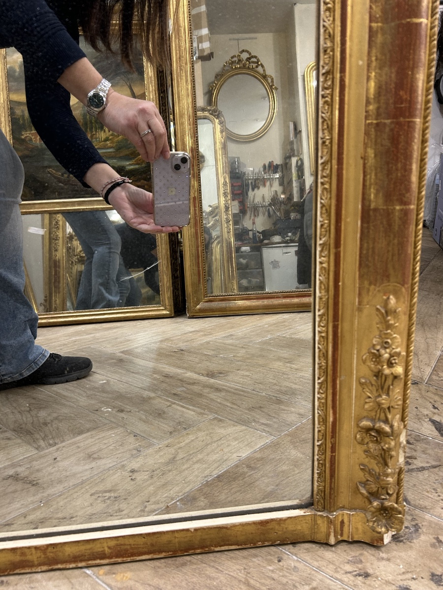 Miroir restauration de cheminée 120x180cm glace au mercure -photo-4