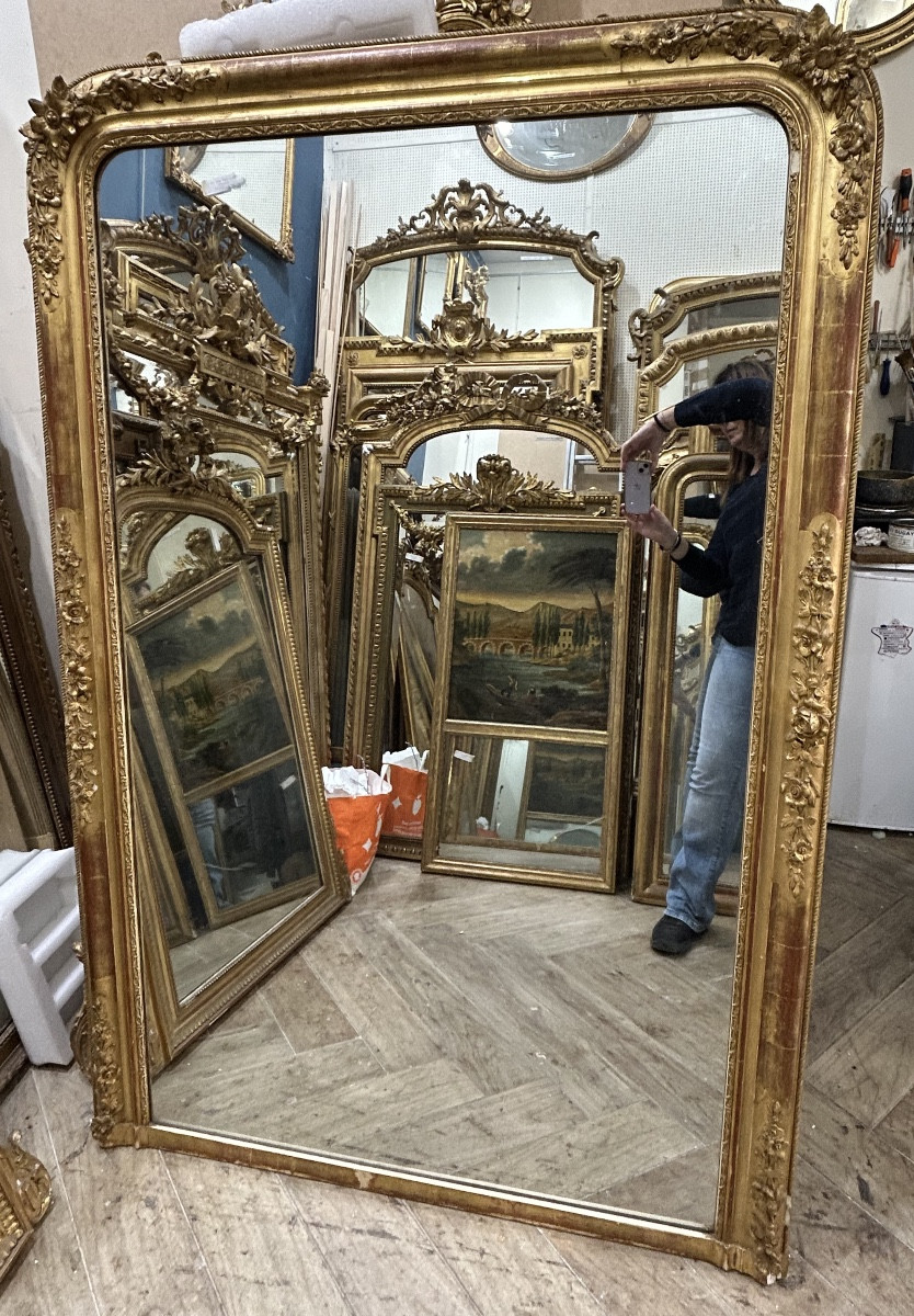 Miroir restauration de cheminée 120x180cm glace au mercure 
