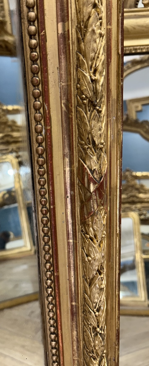 Large Louis XV Mirror, Musical Instrument Fireplace Mirror -photo-4