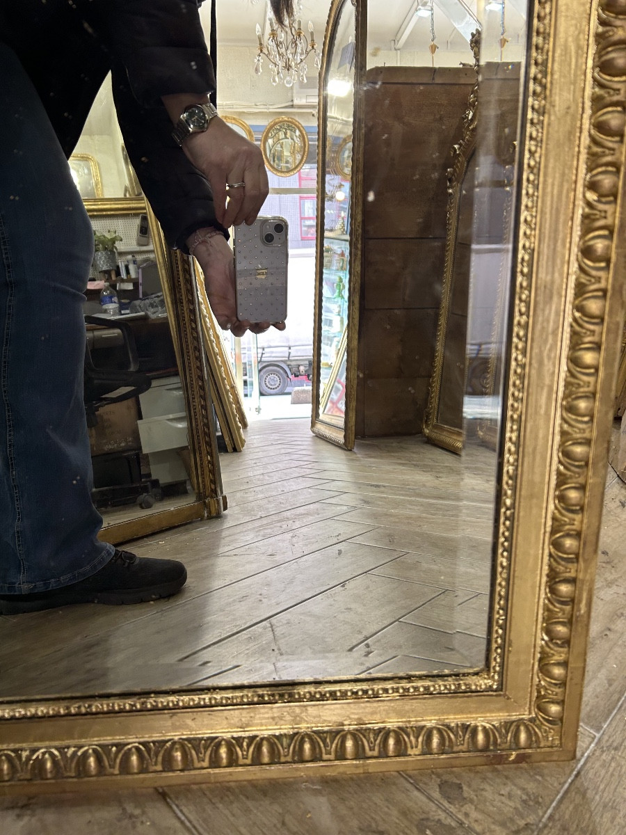 Miroir louis XVI glace ancienne 94/90x150-photo-4