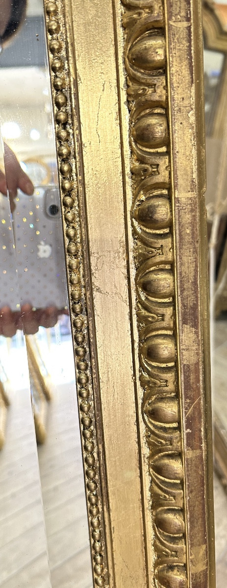 Miroir louis XVI glace ancienne 94/90x150-photo-2