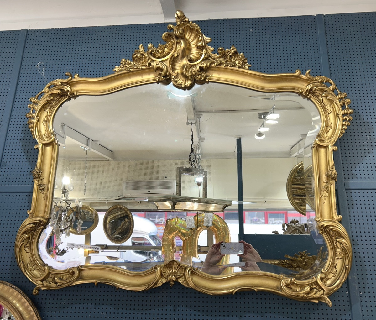 Miroir en largeur Louis XV 95HX115Large 