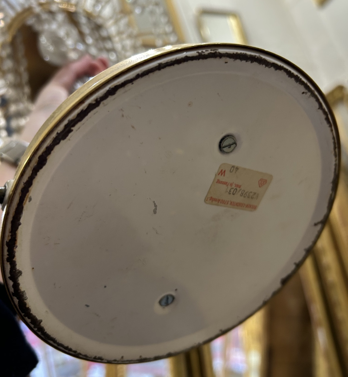 Lampe à pampilles bronze -photo-1