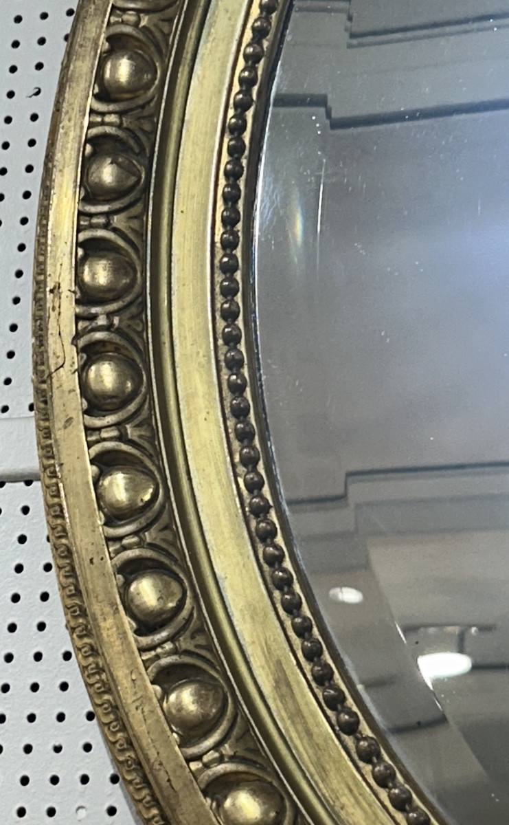 Miroir ovale deux oiseaux (glace dit de mariage ) 70x100 cm-photo-3