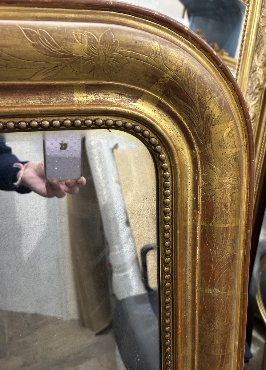 Miroir Louis Philippe glace de cheminée 96x130cm-photo-2