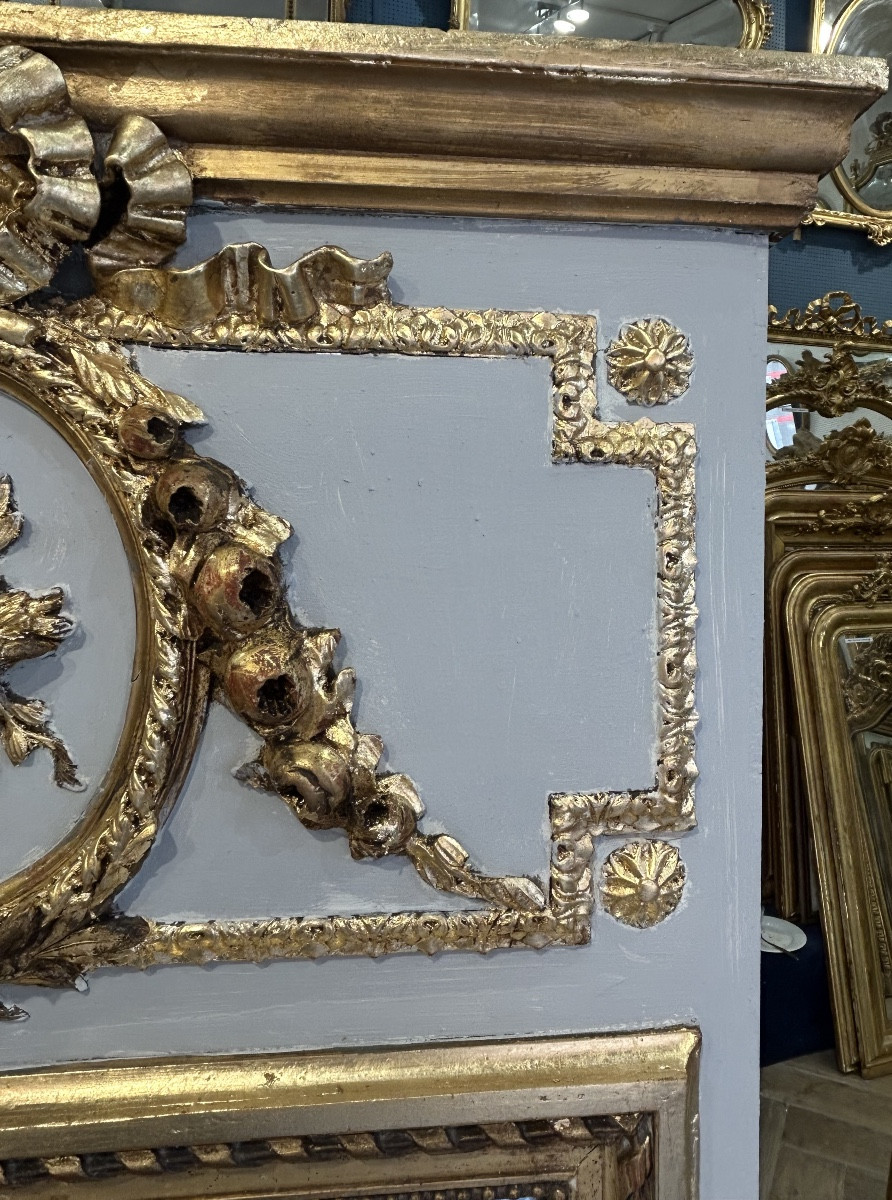 Louis XVI Style Overmantel Mirror, 65/60x175 Cm-photo-3