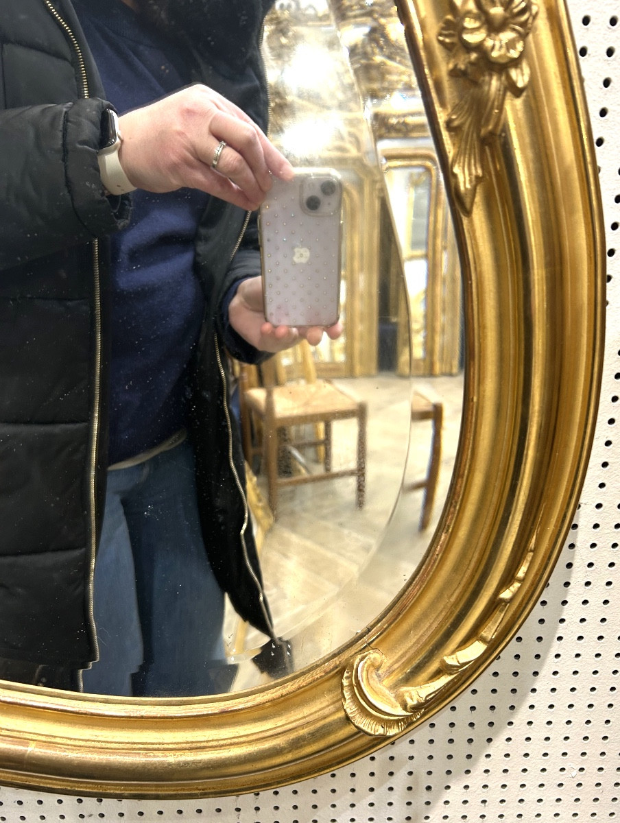 Miroir Louis XV tarabiscoté 108x152 cm-photo-1