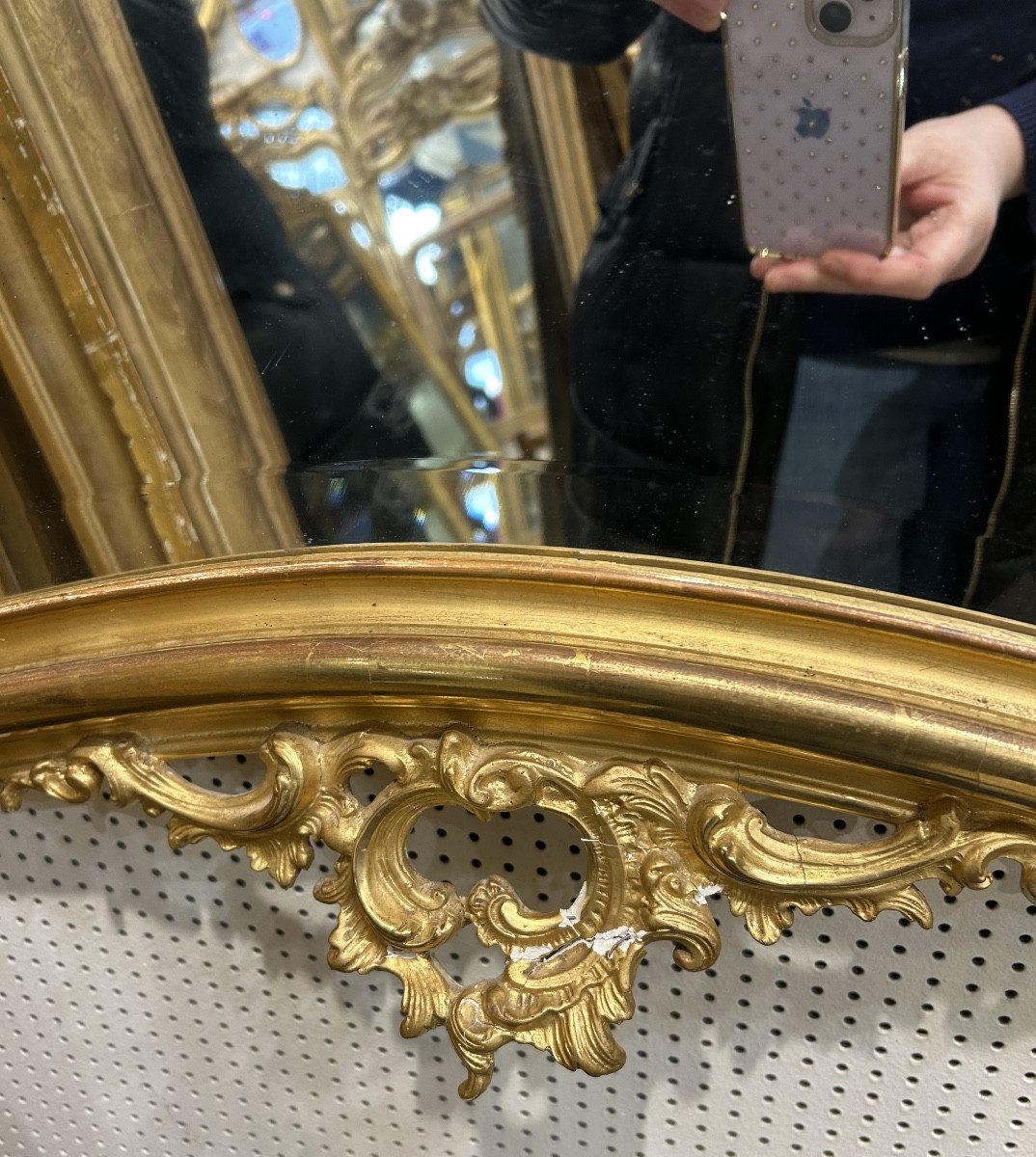 Miroir Louis XV tarabiscoté 108x152 cm-photo-2