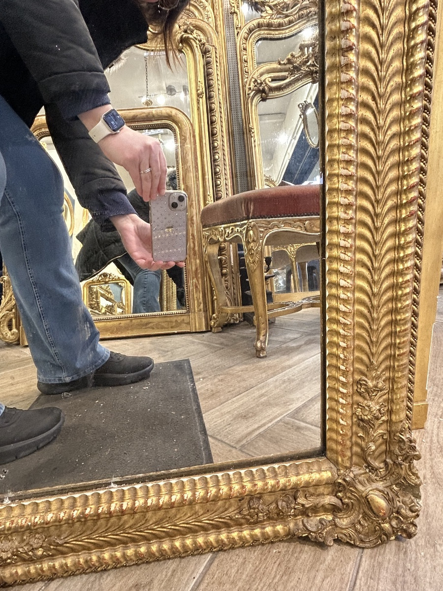 Miroir époque restauration rectangulaire 65x177 cm-photo-2