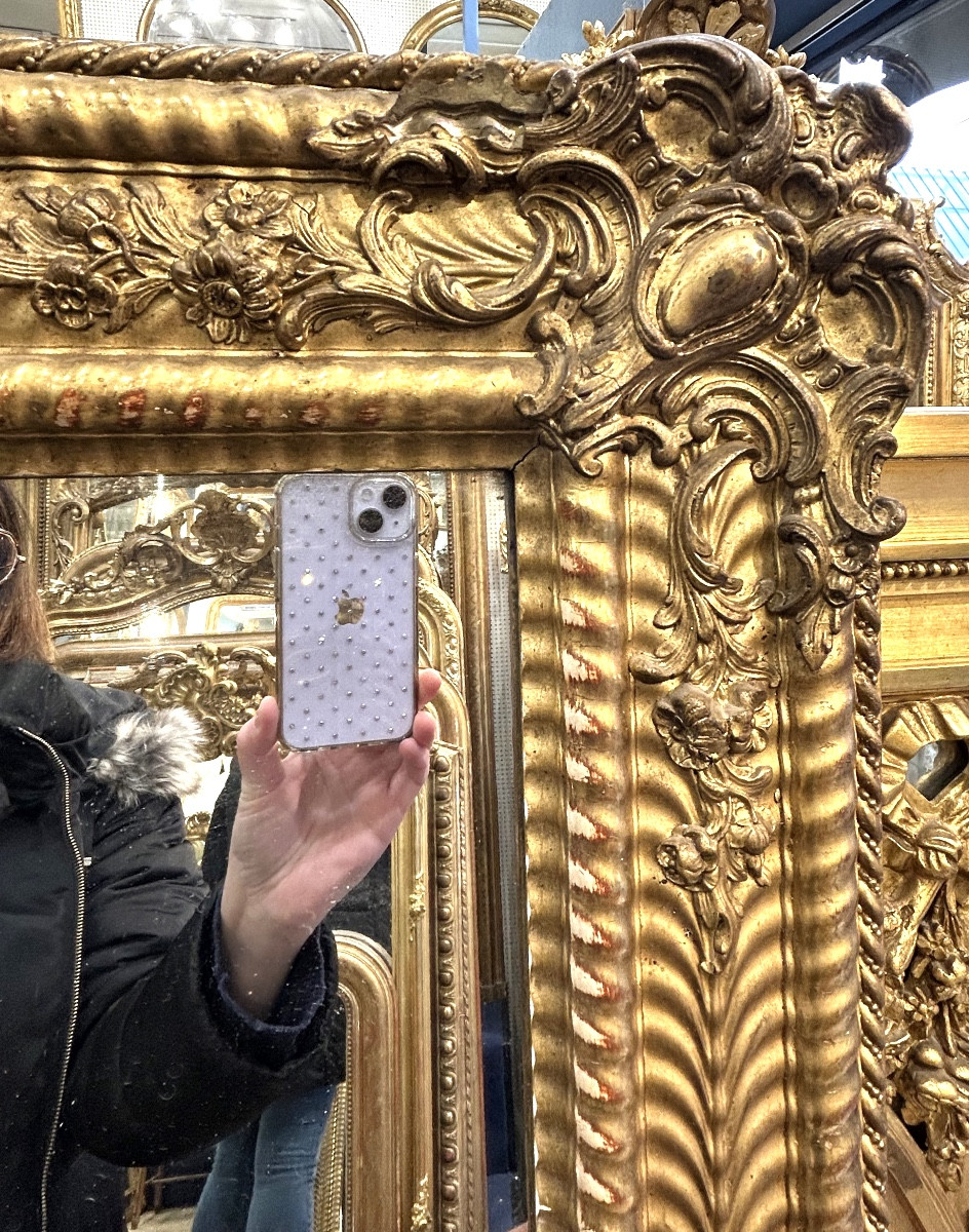 Miroir époque restauration rectangulaire 65x177 cm-photo-4